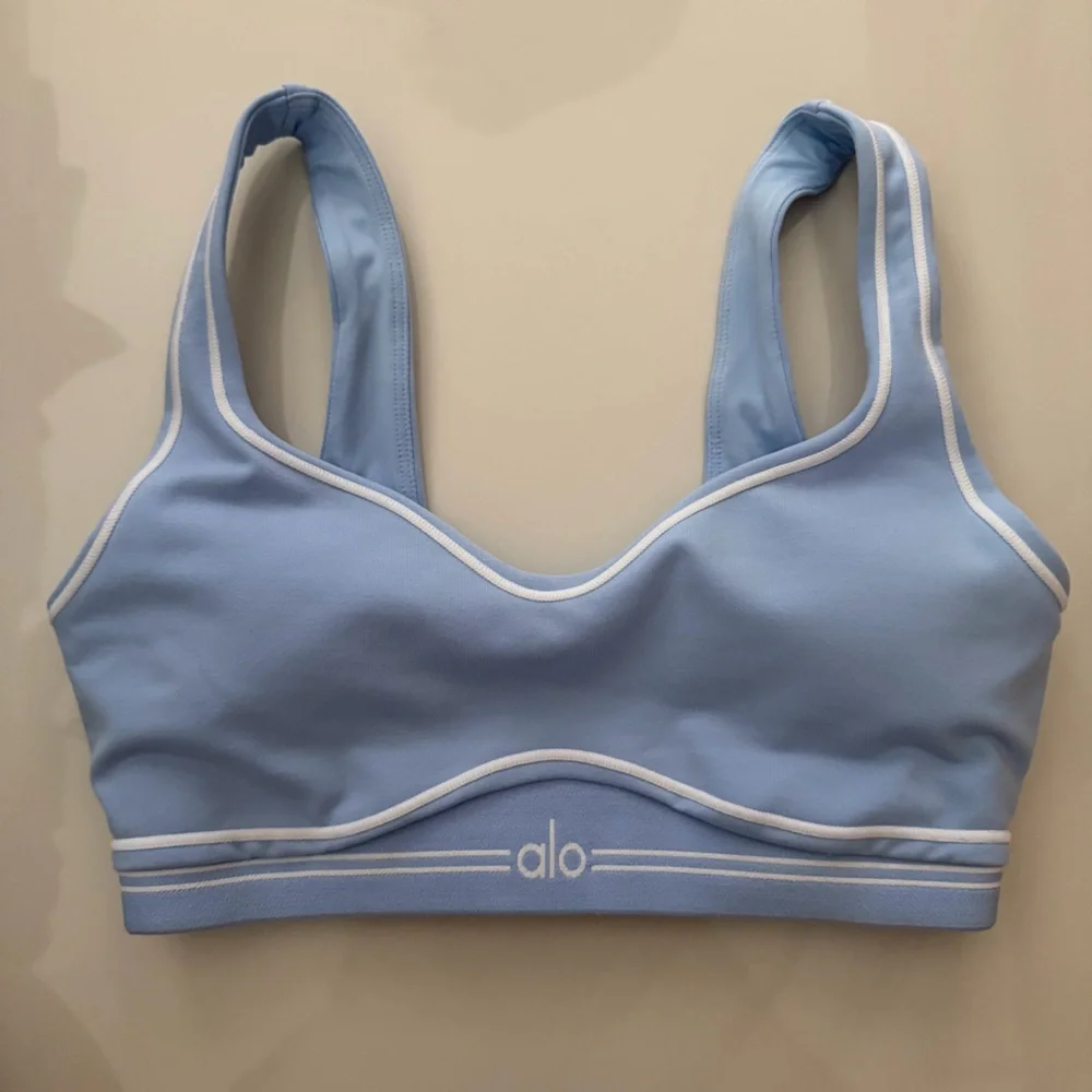 ALO Yoga airbrush heart throb seashell blue Bra - Picture 2 of 3